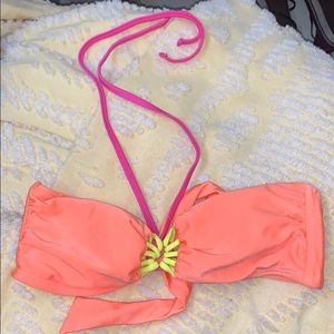 Neon Target swim suit top